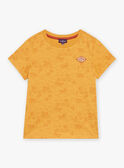 T-shirt amarelo-mostarda com estampado deserto FLITIAGE / 23E3PGP3TMCB106